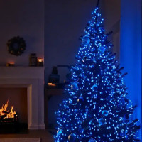 Гірлянда-нитка G512 380 LED синє світло на зеленому проводі, універсальна святкова LED-гірлянда для дому, саду та вулиці